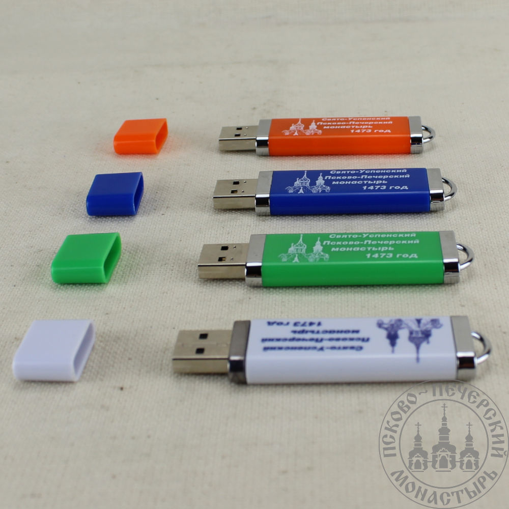 USB-флеш-накопитель с логотипом Свято-Успенского Псково-Печерского монастыря, 32 ГБ